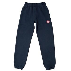 The Local Love Club LOVER'S UNIFORM PANT IN MIDNIGHT (Navy) heart graphic S